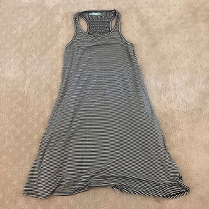 MAURICES- white and black striped mini dress.